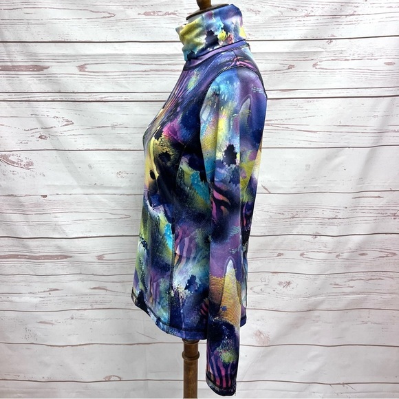 Sno Skins Printed Dreamcatcher Activewear Turtleneck Top - Picture 3 of 7